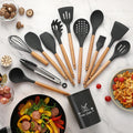 Silicone Cooking Utensils Kitchen Utensil Set - 12 PCS