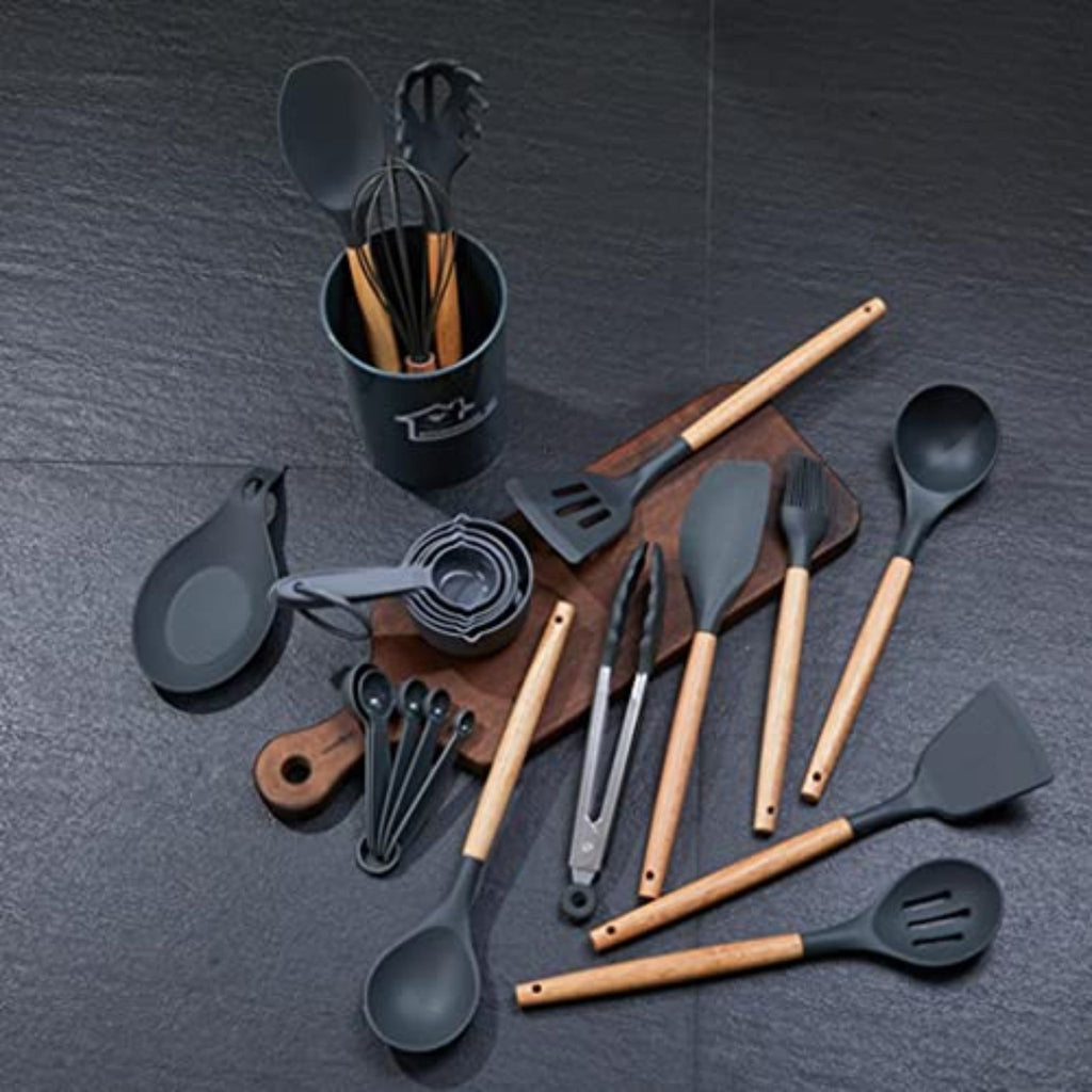 Silicone Cooking Utensils Kitchen Utensil Set - 12 PCS
