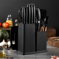 Spoon Set with Knife & Cutting Board – Silicone Kitchenware - 19 PCS