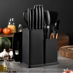 Spoon Set with Knife & Cutting Board – Silicone Kitchenware - 19 PCS