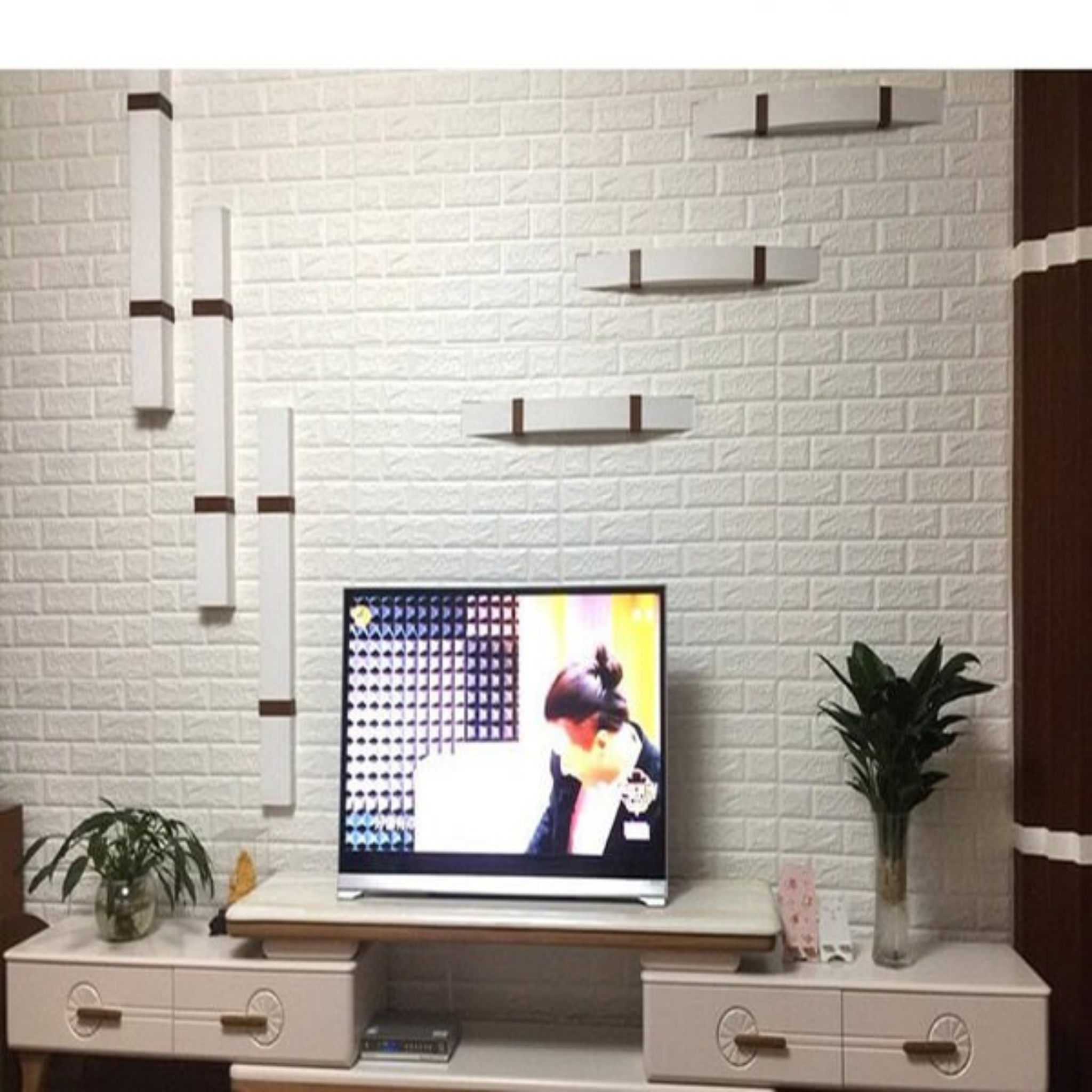 3D Foam Brick Wall Sheets (27*30) Inch