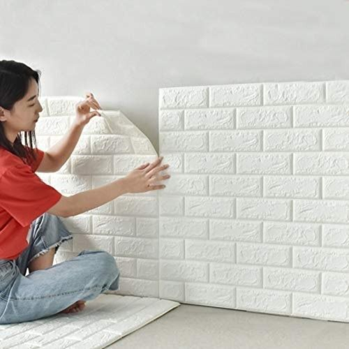 3D Foam Brick Wall Sheets (27*30) Inch