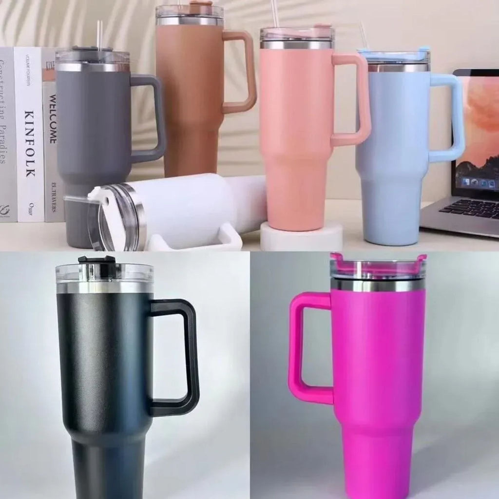 40 oz Tumbler with Handle and Straw 1200ml