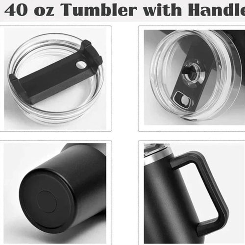 40 oz Tumbler with Handle and Straw 1200ml