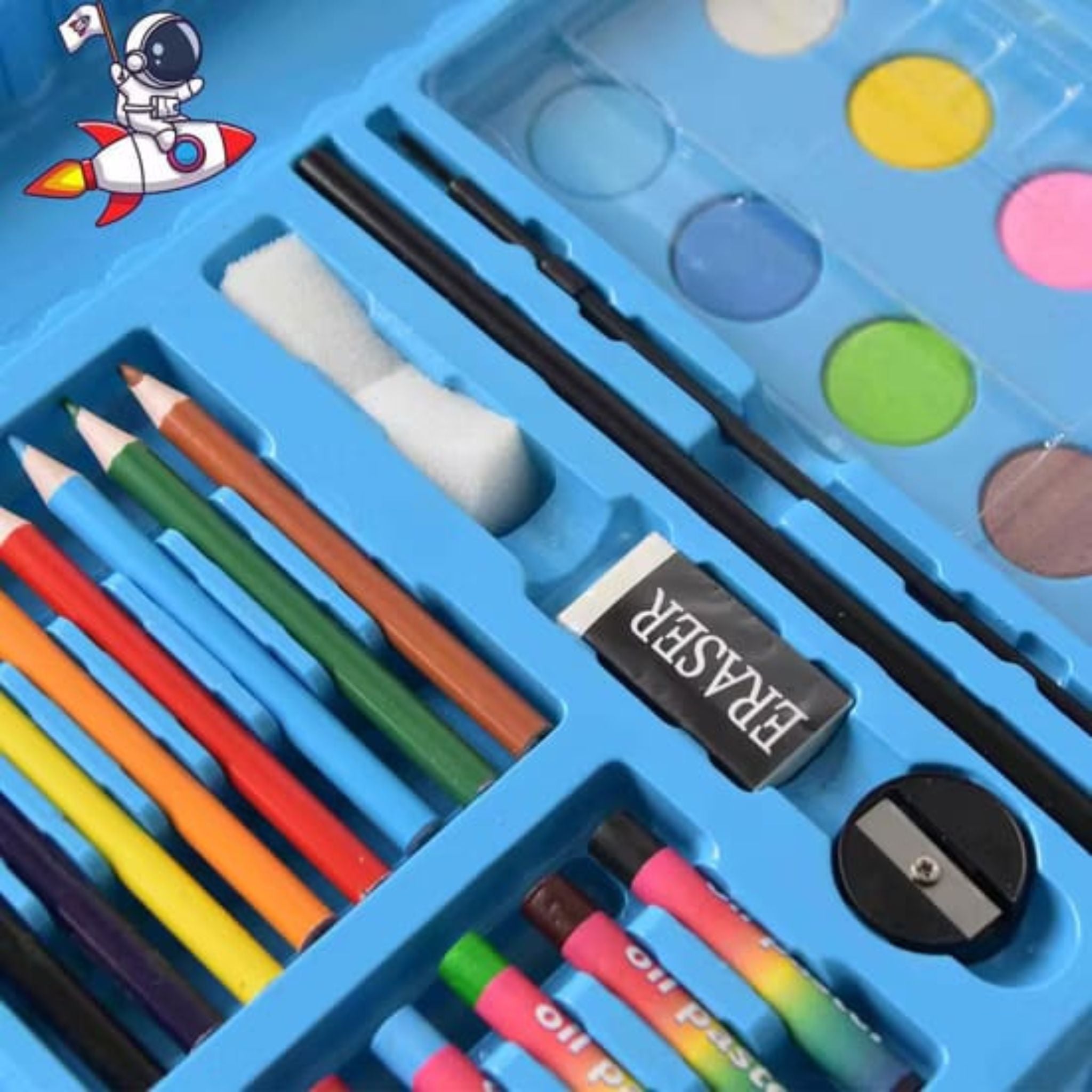 Multicolor Art Box Coloring Kit - 42 Piece Creative Colour Set for Kids - Random Colours