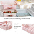 Adjustable Fridge Storage Basket Expandable Rack Plastic Space Saver Food Organizer Tray
