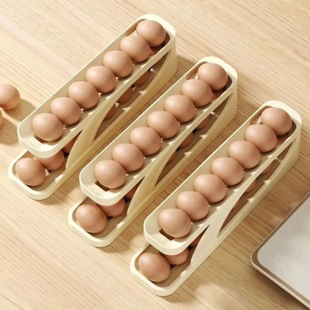 Automatic Scrolling Egg Rack, Double Layer Egg Dispenser