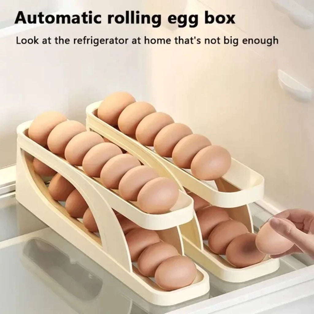 Automatic Scrolling Egg Rack, Double Layer Egg Dispenser
