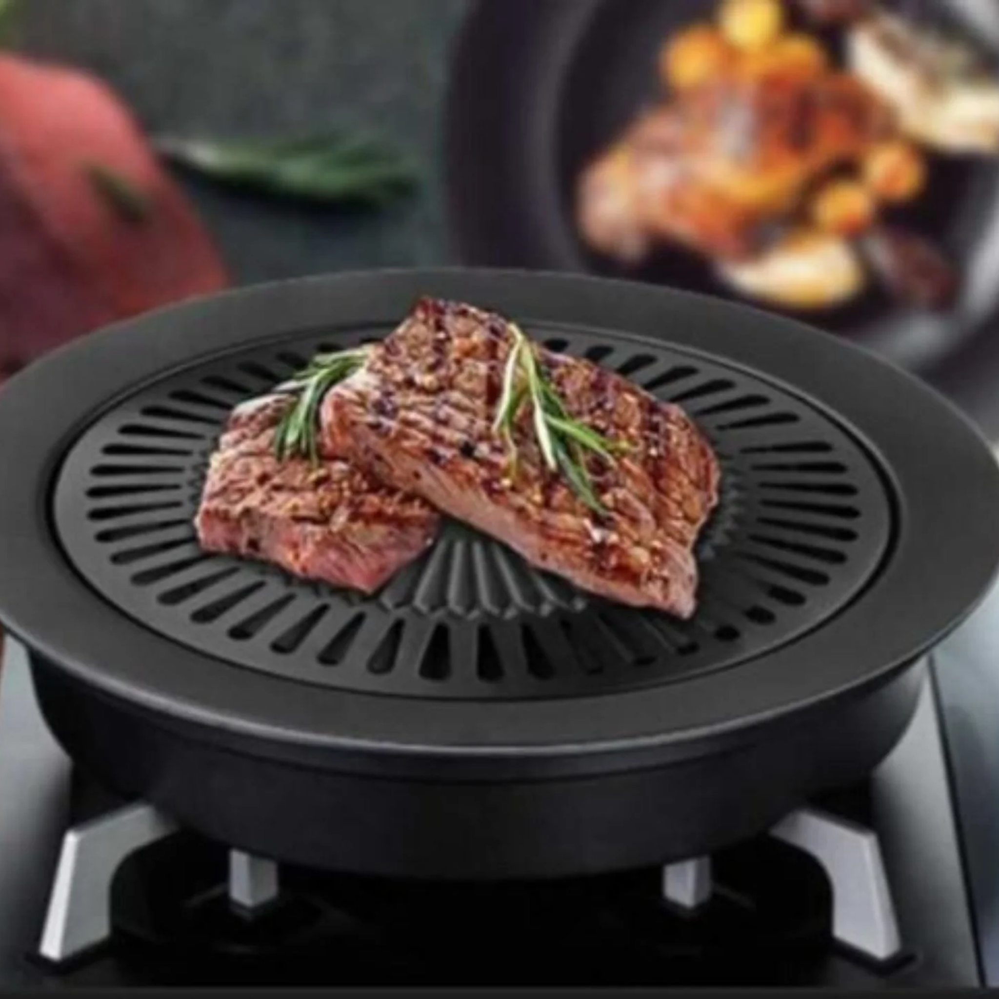 BBQ Grill Pan - Stove-Top BBQ Grill Pan