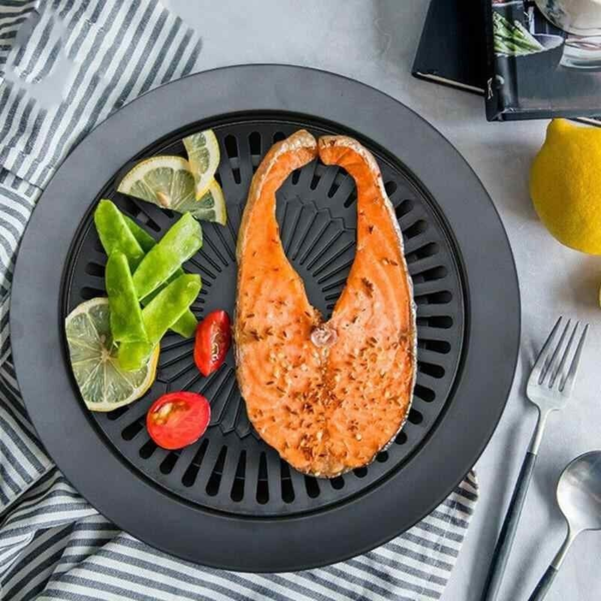 BBQ Grill Pan - Stove-Top BBQ Grill Pan