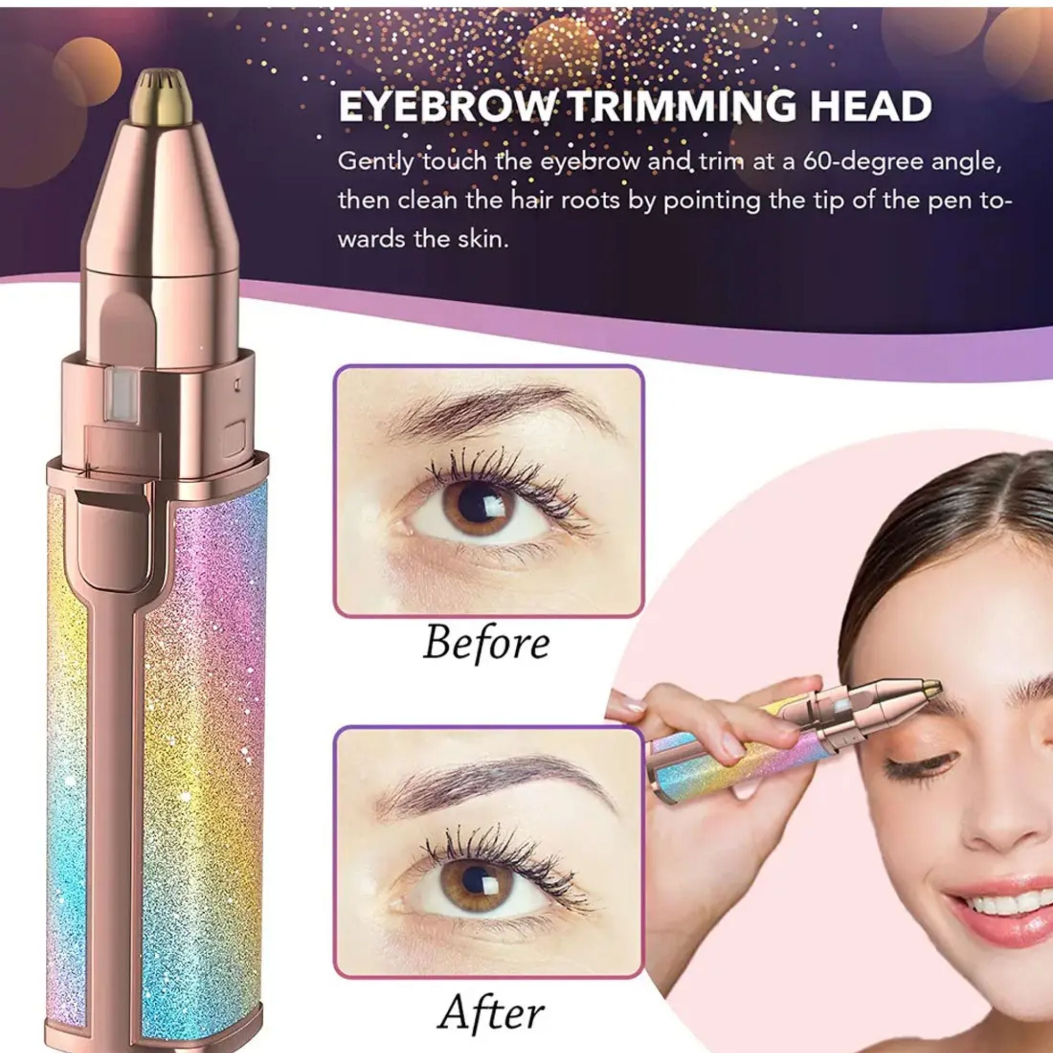Blawless 2 in 1 Eyebrow Trimmer & Facial Hair Remover Tool for Women