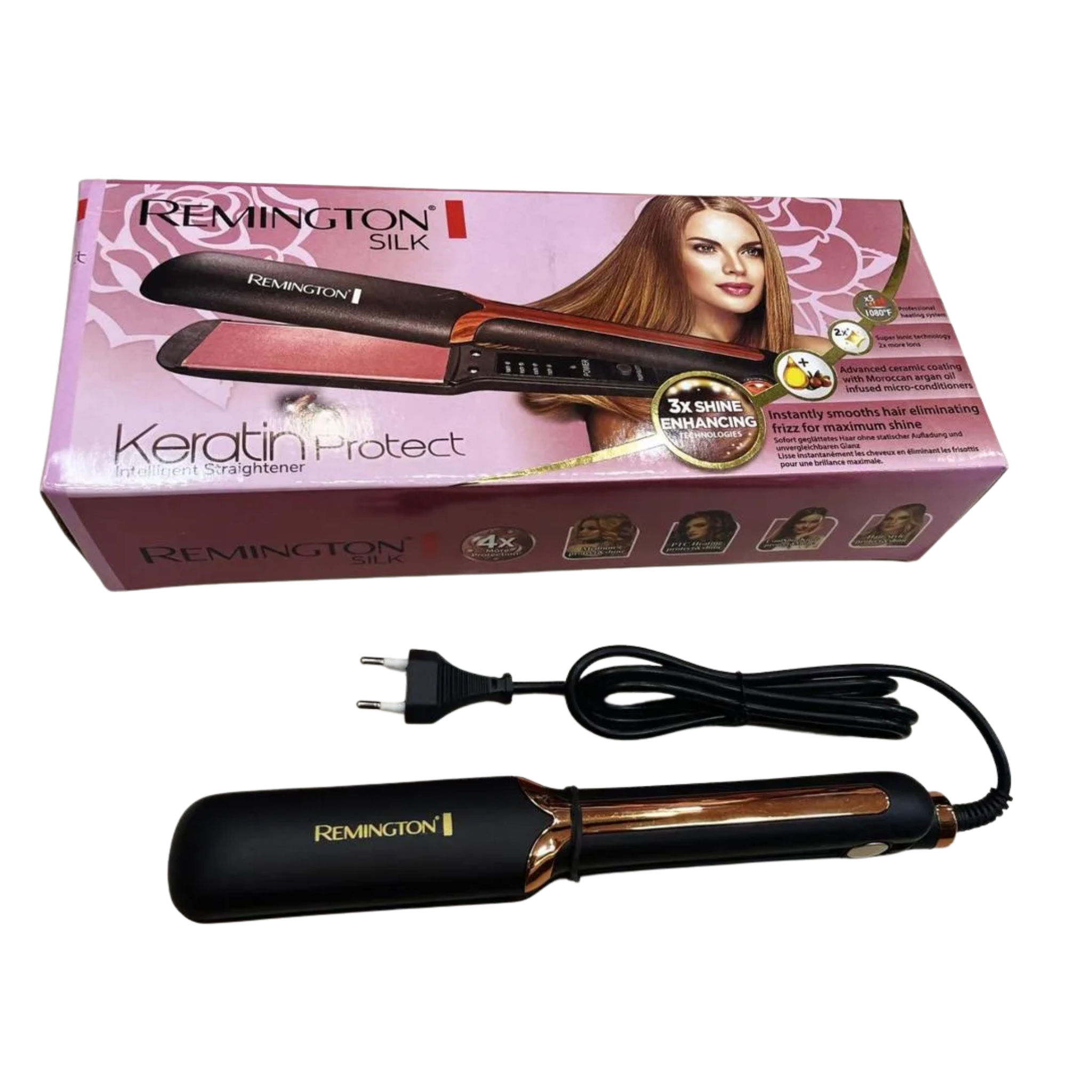 Remington Keratine  Protect  Hair Straightener Black Medium Heat