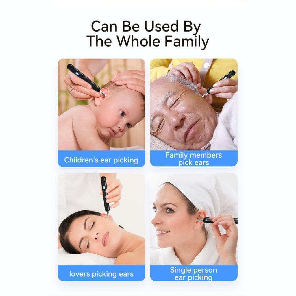 Earocam Earwax Removal Tool Kit with HD Camera Wifi Connection and 6 LED Light