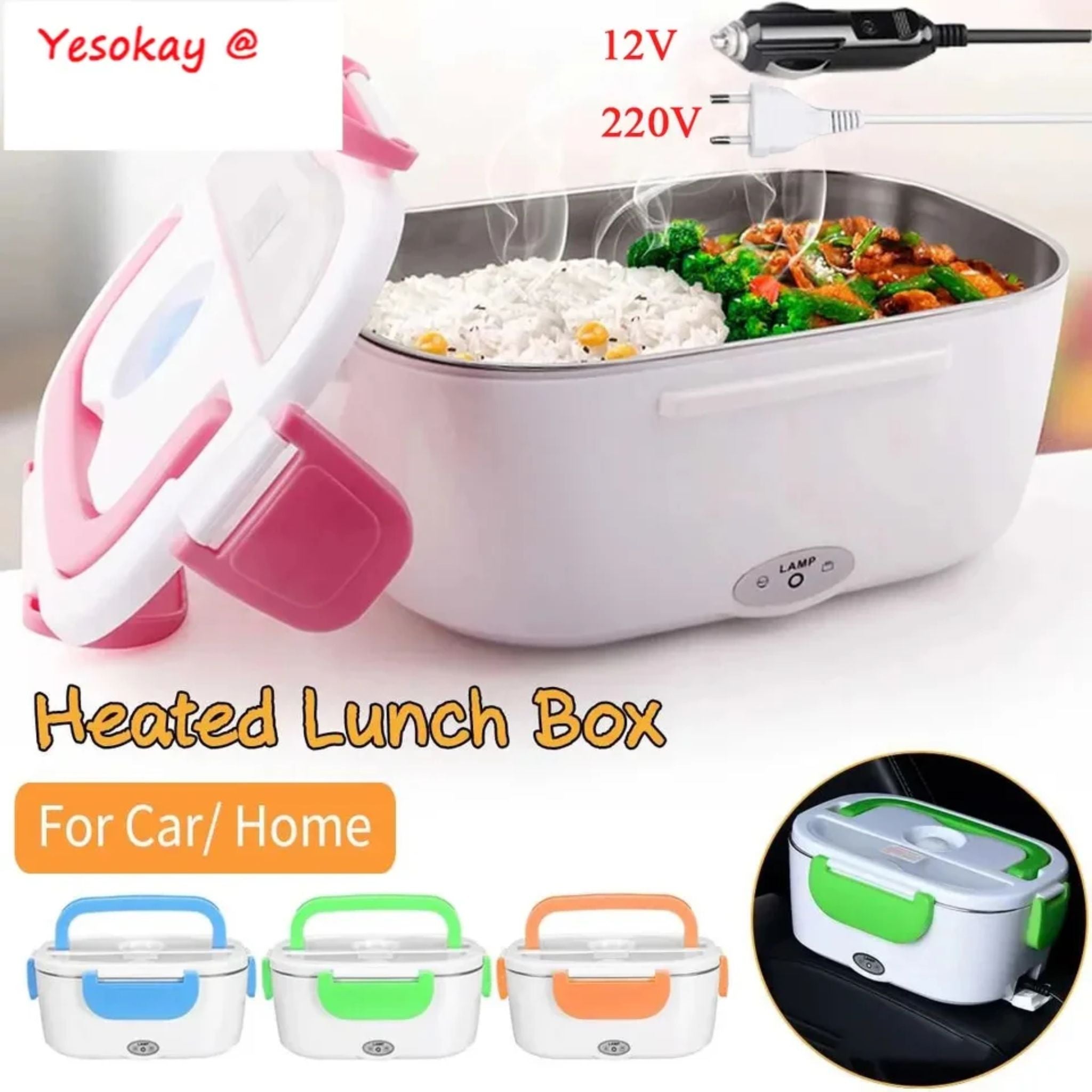 Heated Lunch Box, Portable Electric Lunch Box Food Heater