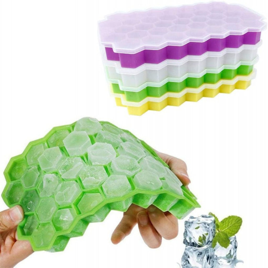Honeycomb Ice Tray With Lid (37 Cubes)