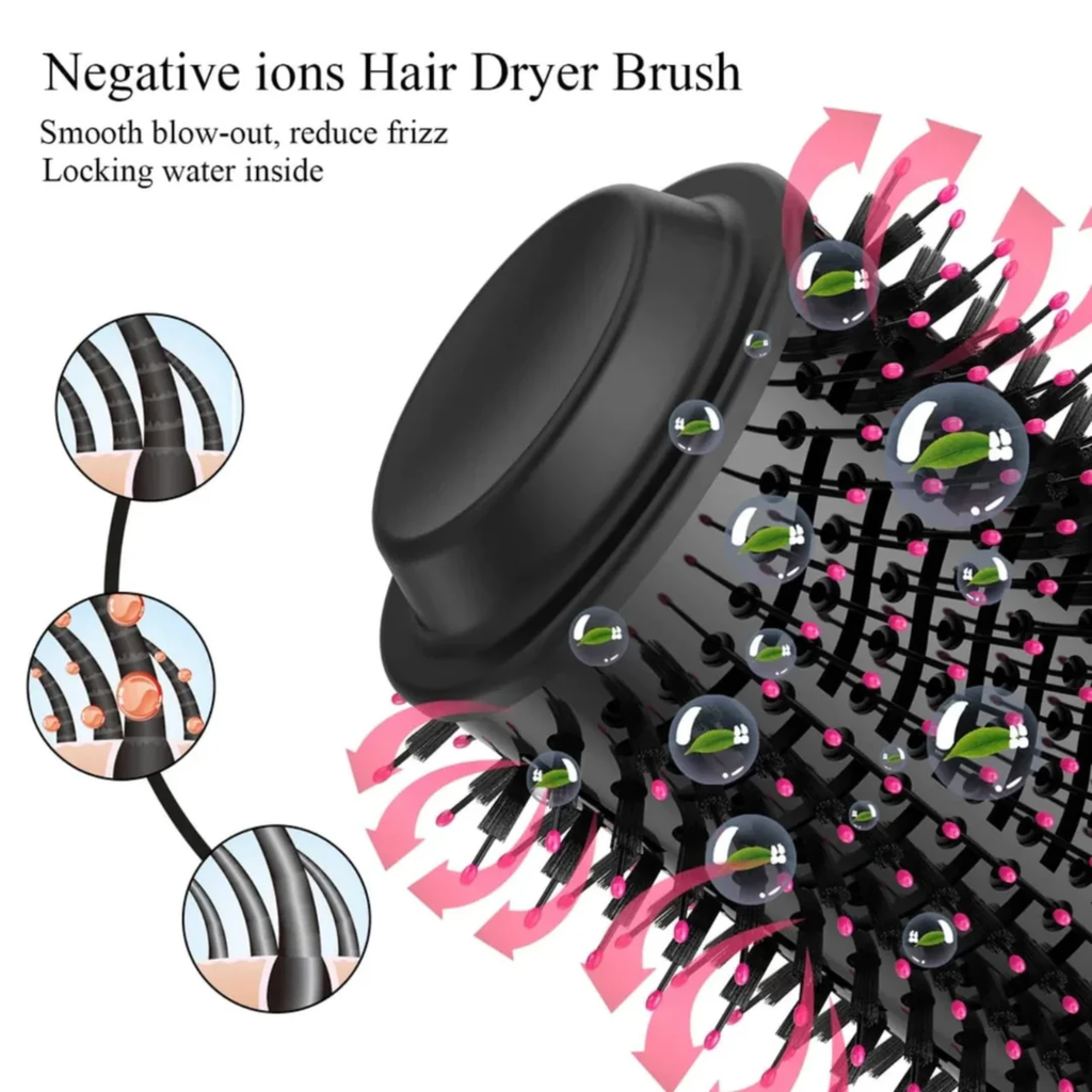 One-Step Hot Air Brush – 3 in 1 Hair Dryer & Straightener