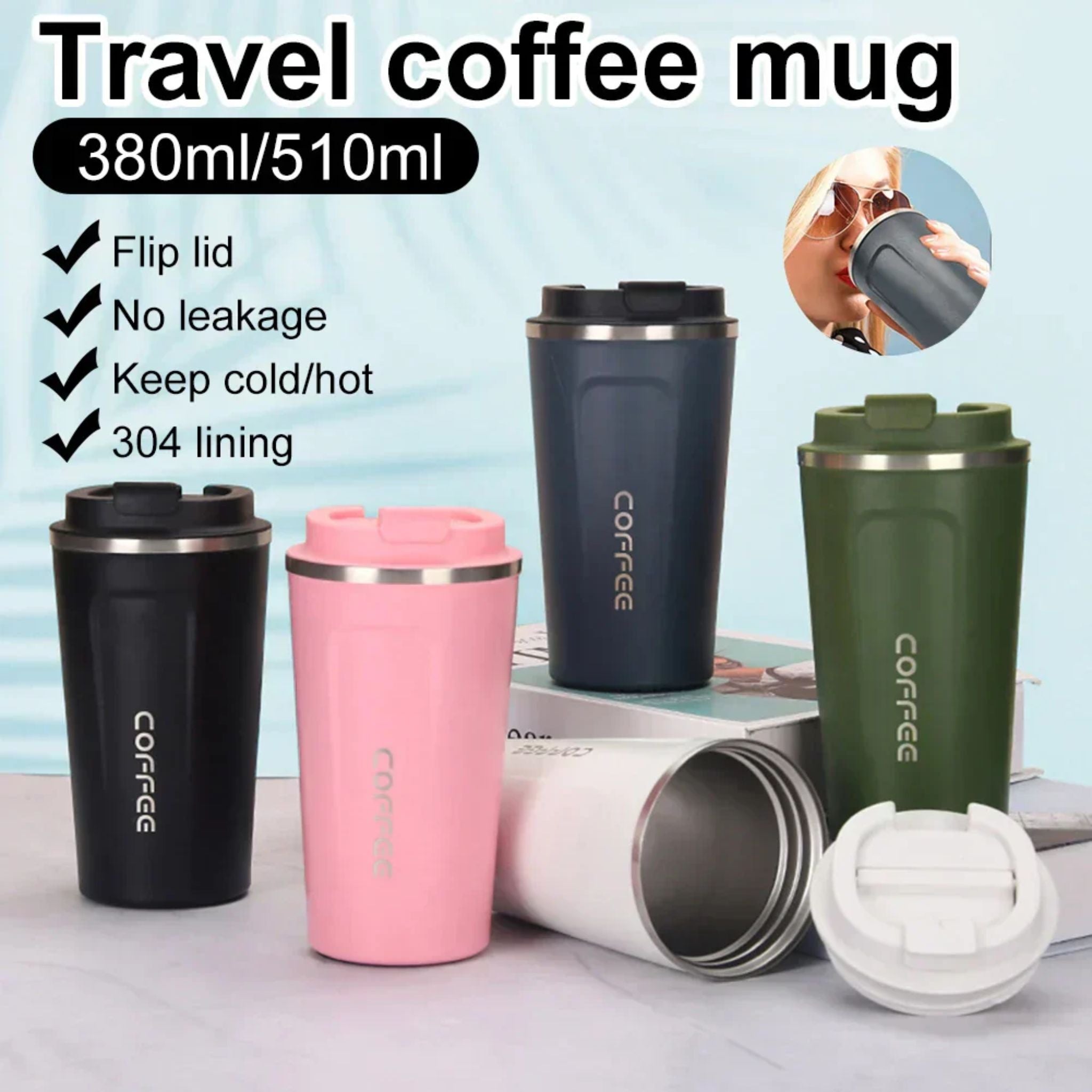 temperature display travel coffee mug