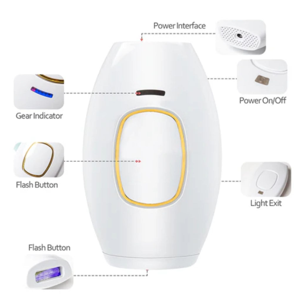 Laser Epilator Hair Removal, Body Bikini IPL 500,000 Flash Depilator, Pulses Permanent Painless For Women, Home Use Devices.