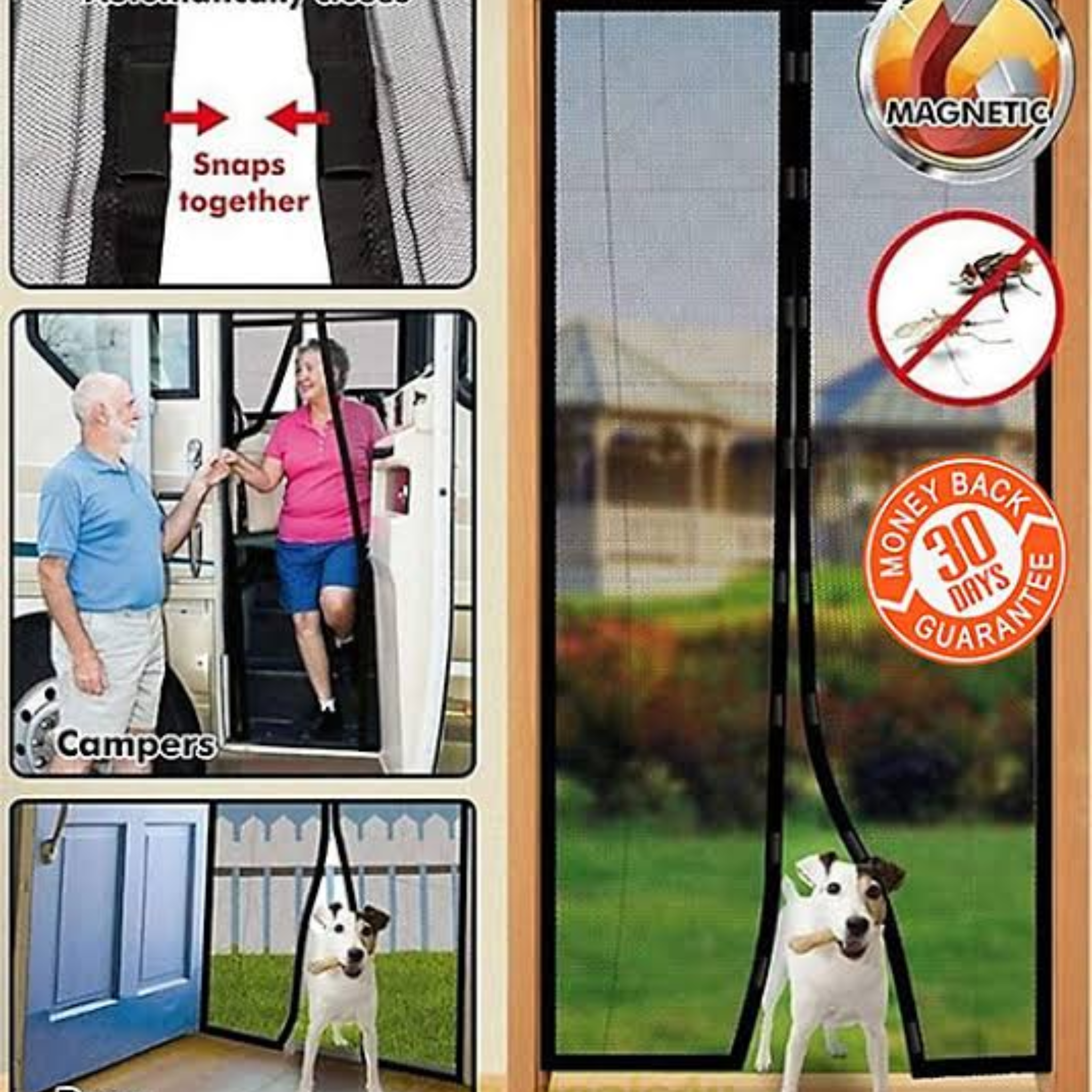 Magnetic Magic Mesh screen Door Curtain anti Mosquito and flies -