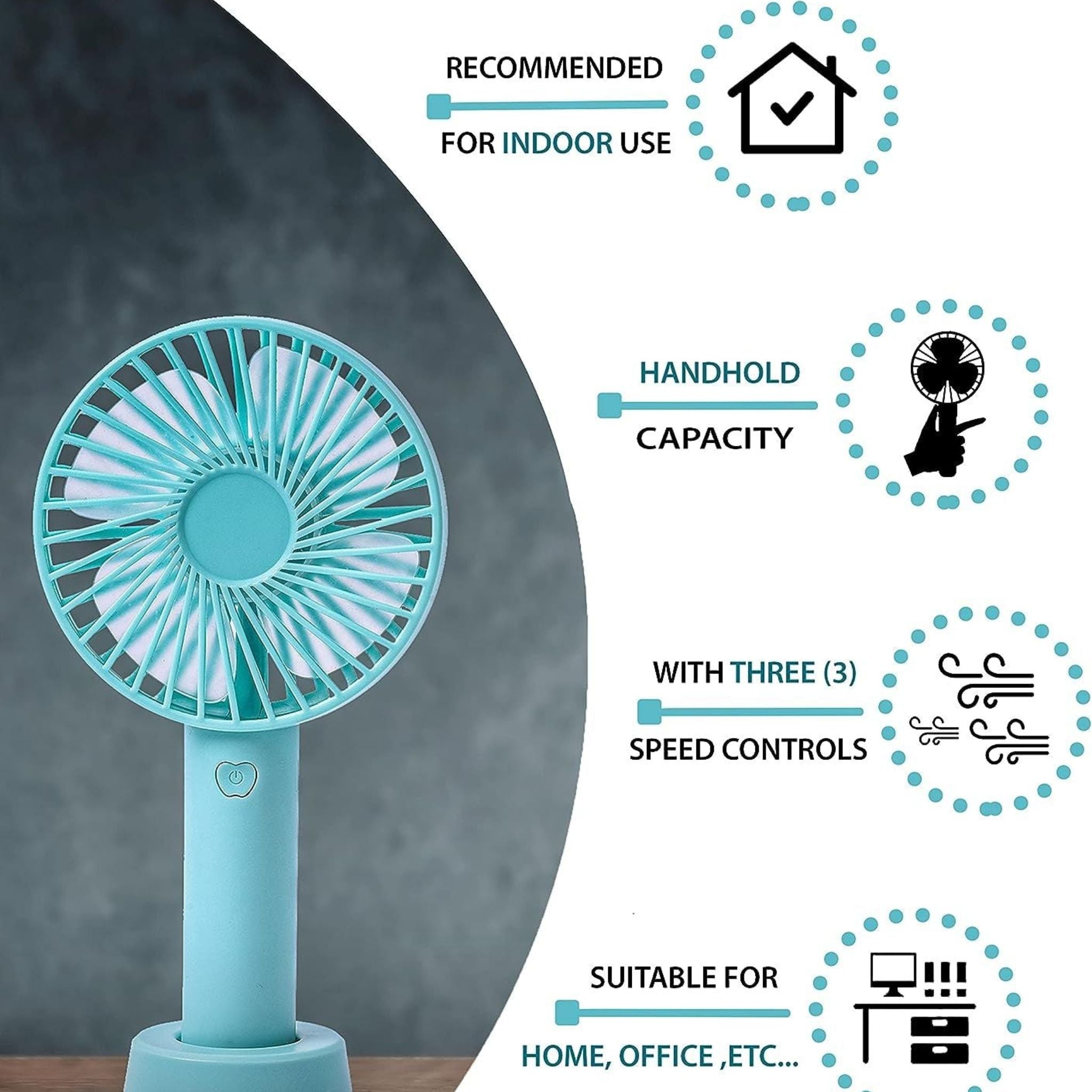 Mini Portable USB Hand Fan Personal Cooling Device Small Portable Fan for Portable Misting