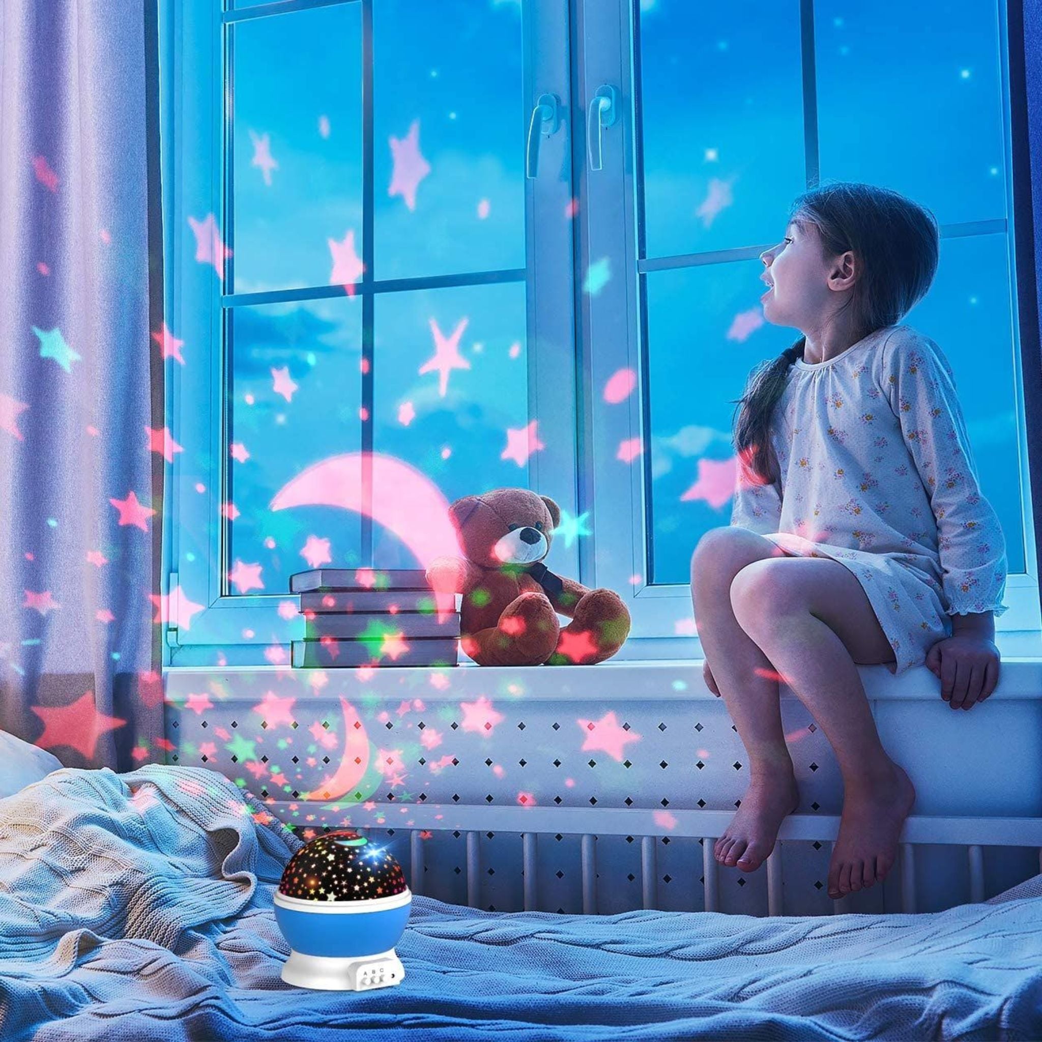 Night Light Star Lamp, Starry Sky Projector, Baby Light 360° Rotation, LED Star Light Lamp, Table Night Lamp, Gift for Babies and Children