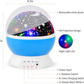 Night Light Star Lamp, Starry Sky Projector, Baby Light 360° Rotation, LED Star Light Lamp, Table Night Lamp, Gift for Babies and Children