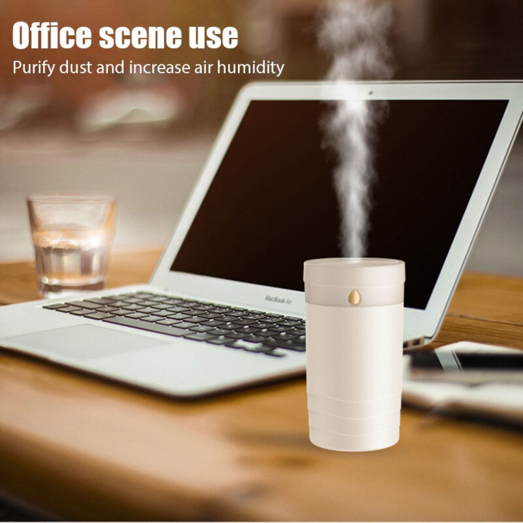 Portable Mini USB Car Humidifier with Colorful LED Marquee Light