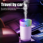 Portable Mini USB Car Humidifier with Colorful LED Marquee Light