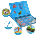 Reusable Magic Water Book for Painting Children's Cartoon Images with Water Pen (Random Design)