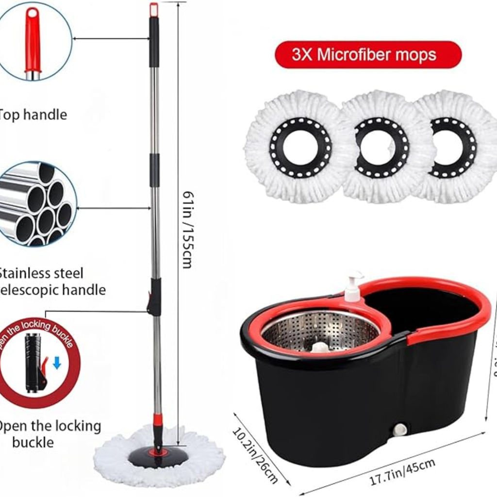 Spin Mop & Bucket Set with Wringer