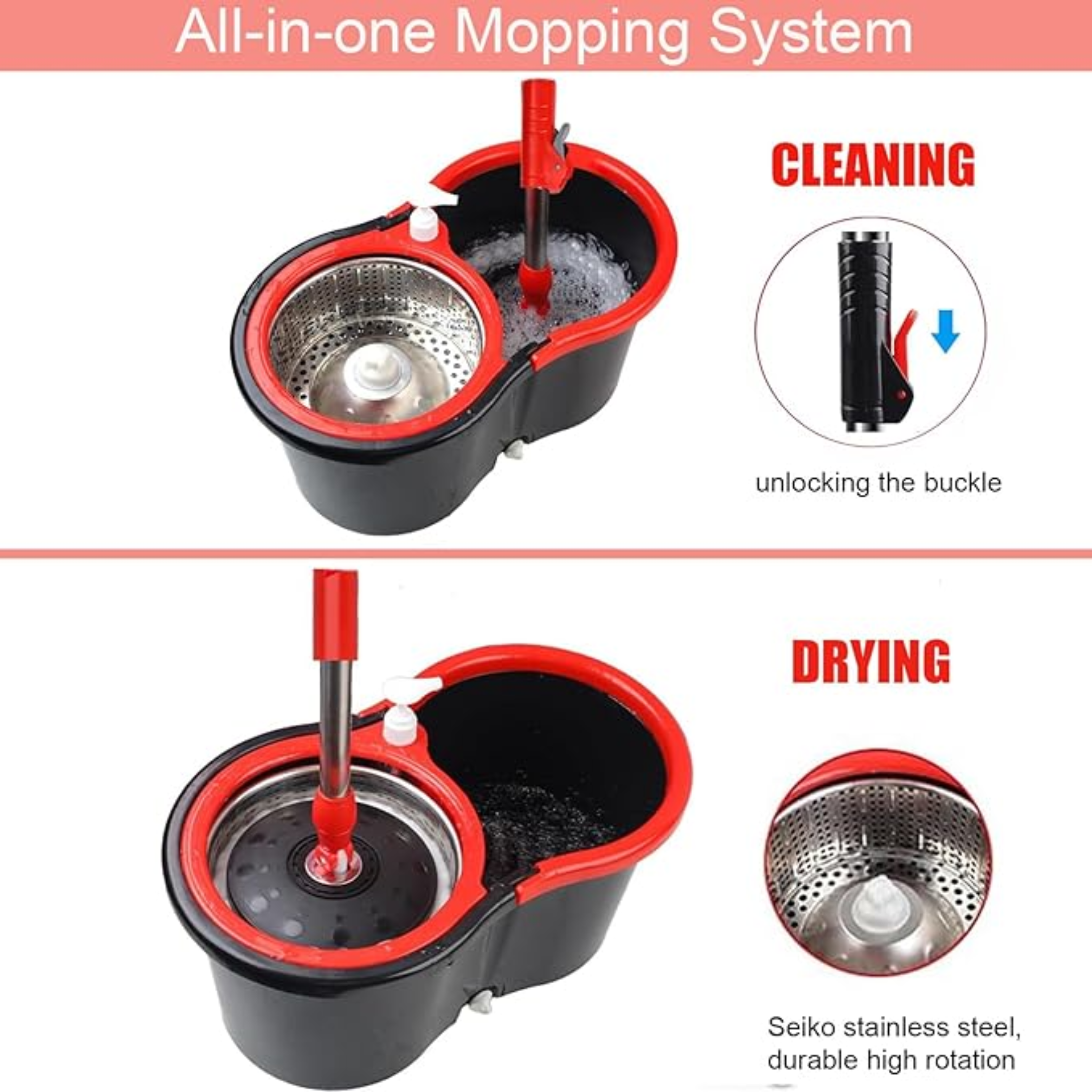 Spin Mop & Bucket Set with Wringer